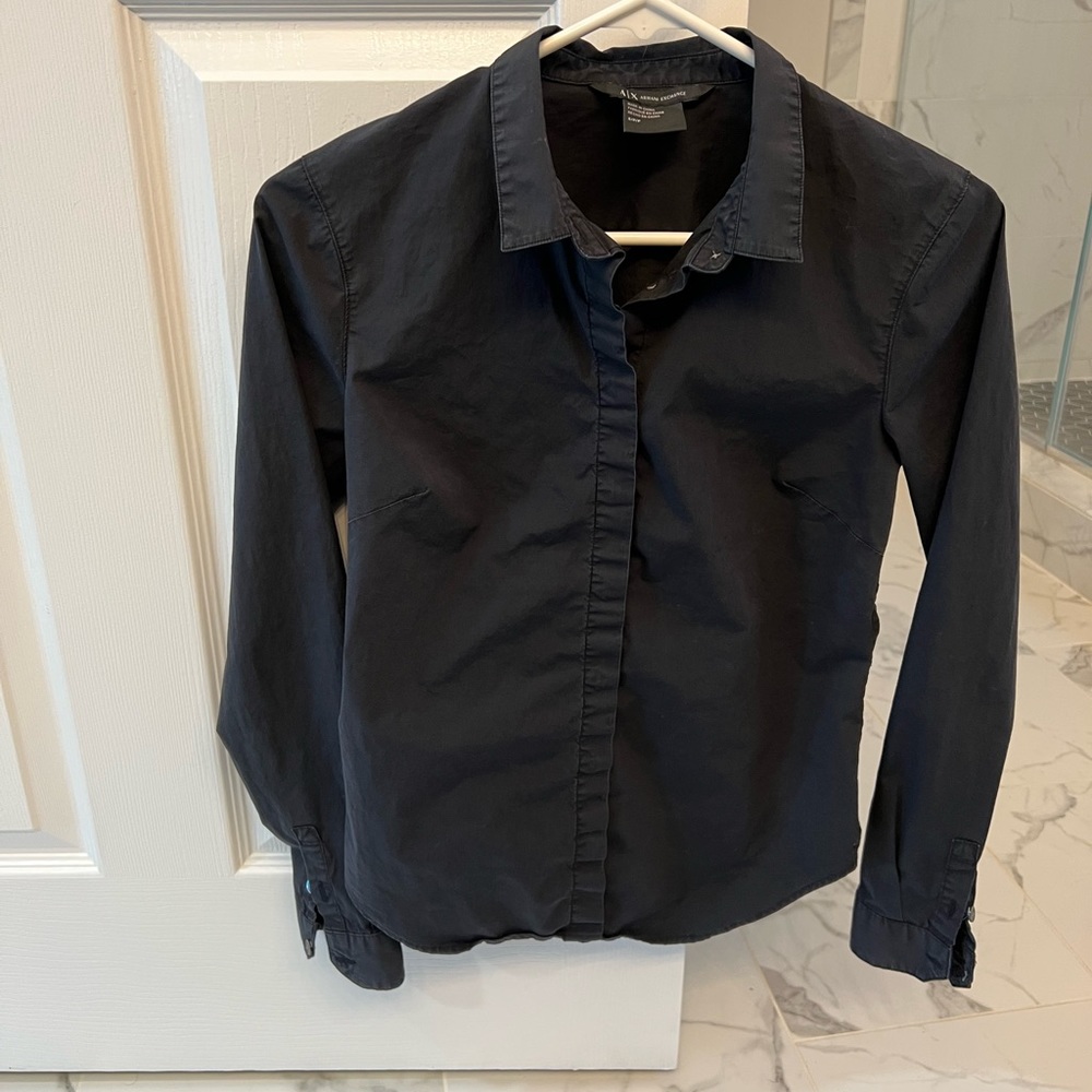 Armani Exchange Black Button down Shirt